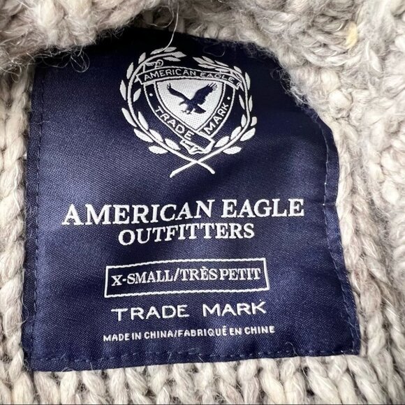 American Eagle Alpaca Wool Blend Knit Sweater Size XS Neutral - Picture 7 of 8
